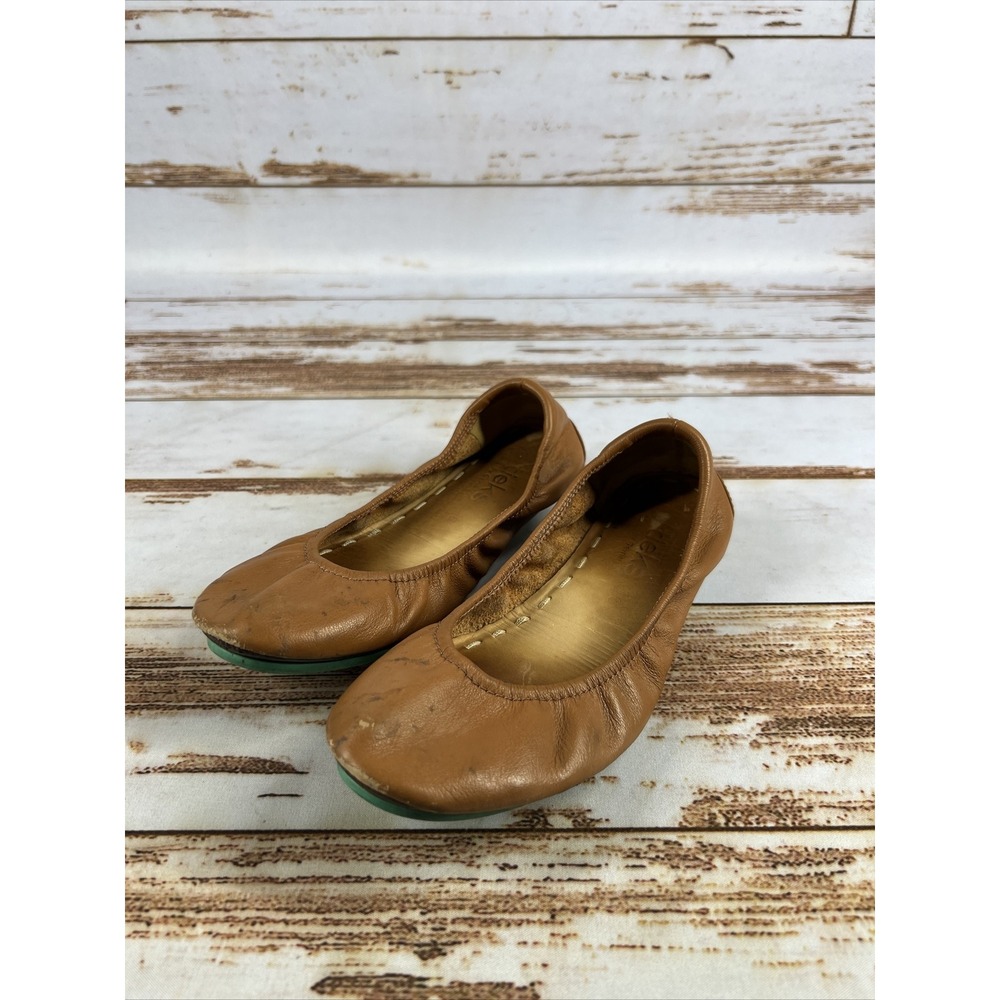 Tieks by Gavrieli Womens Ballet Flats Size 6 Brown Soft Leather Blue Soles Shoe